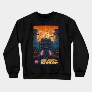 Halloween Monster Truck Half Beast... All Bear Bait Crewneck Sweatshirt